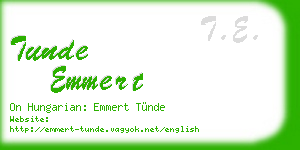 tunde emmert business card