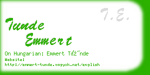 tunde emmert business card